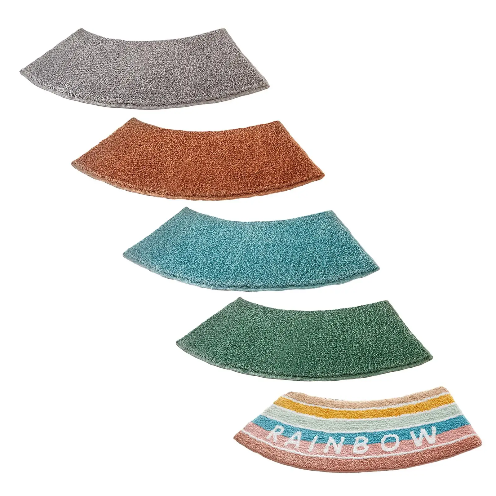 Bamboo Bath Mat - Gebogen douchematten, toiletmatten en badmatten voor