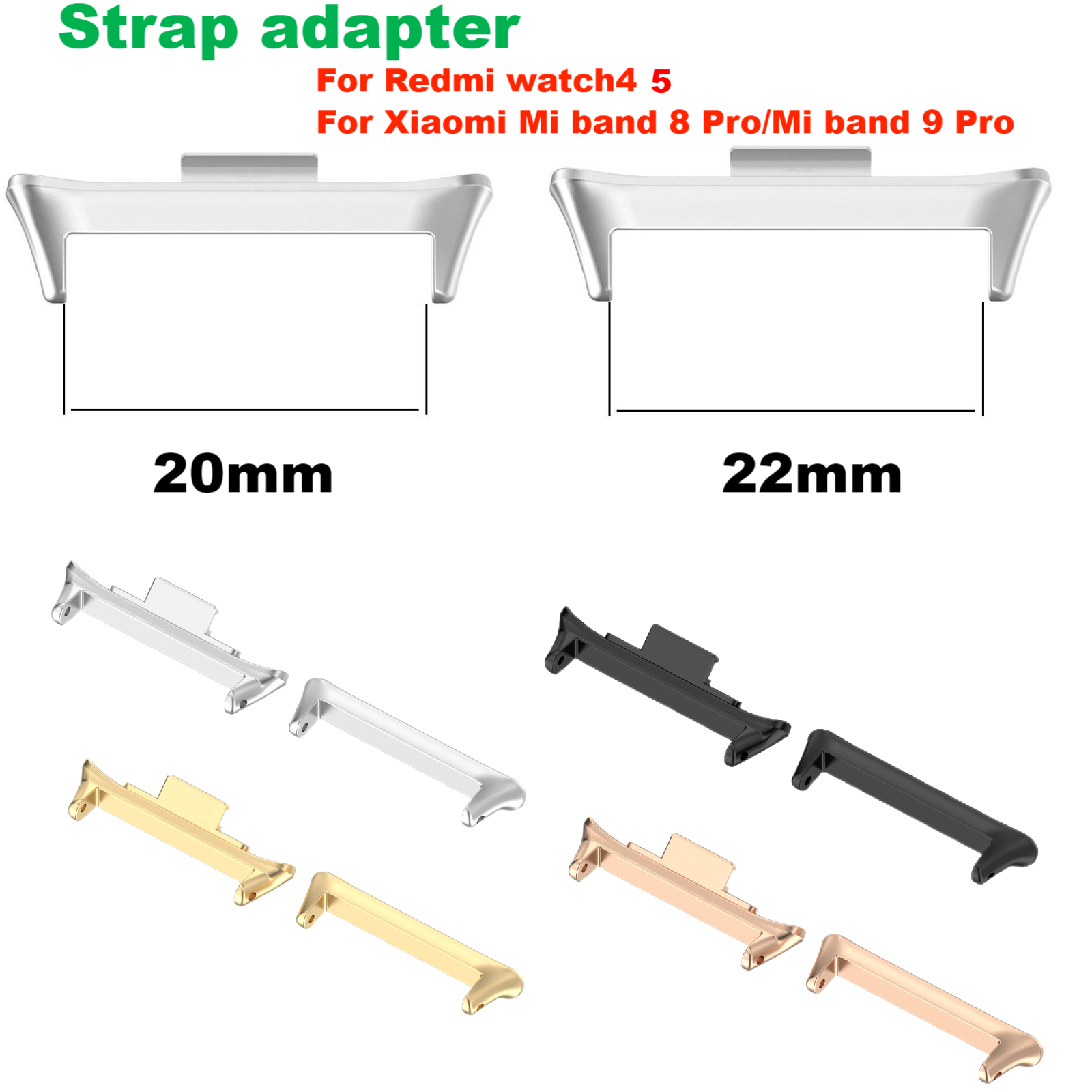 Health Wellness Bracelet - 1 paar adapters voor Redmi Watch