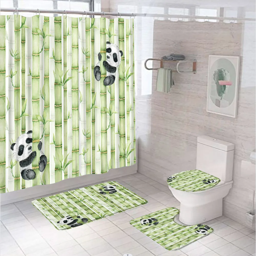 4Pc Aquarel Groene Bamboe Douc - Bamboo Bath Mat recensie en prijs
