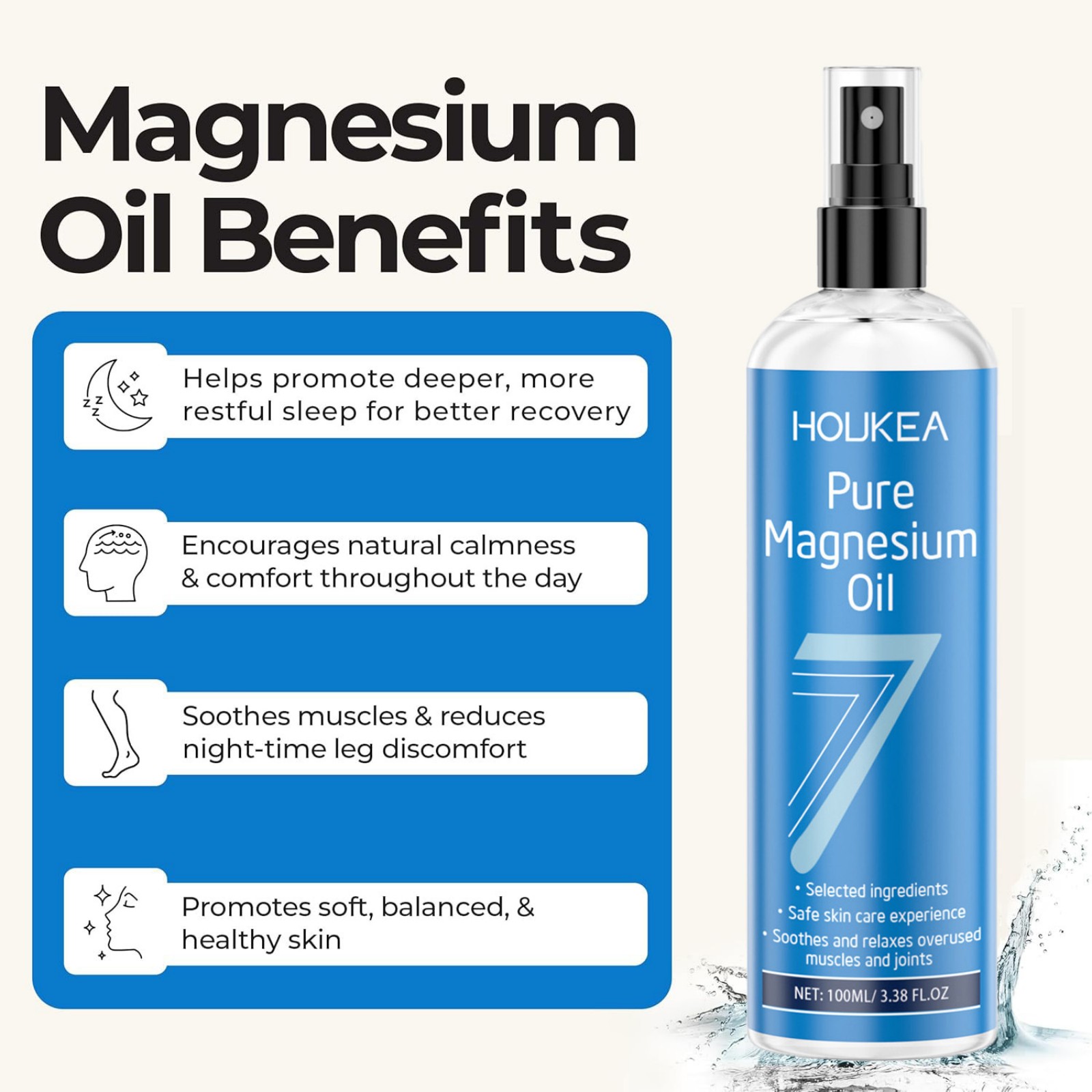 Pure Magnesium Olie Spray 100m - Bath Salts Magnesium recensie en prijs