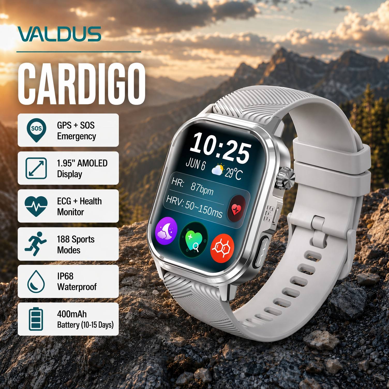 VALDUS CARDIGO Heren Dames ECG - Health & Wellness Unlimited recensie en prijs